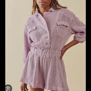 Free people FP Beach crochet romper size Xs